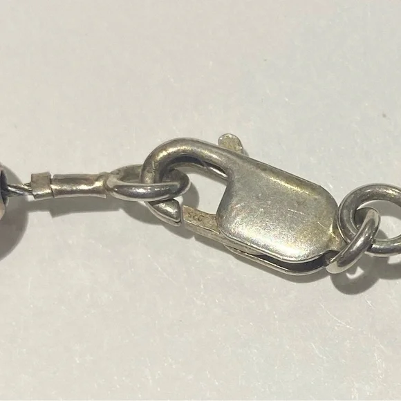 Vintage silver beaded necklace - Picture 3 of 3